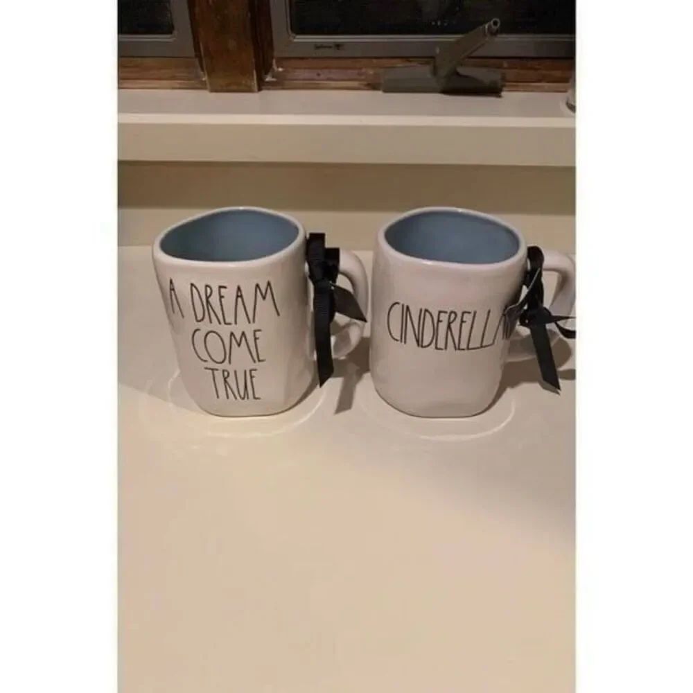 Rae Dunn Cinderella & A Dream Come True Mugs